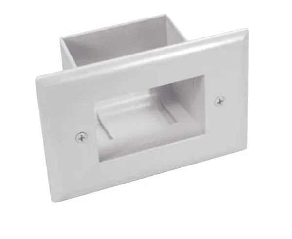 Recessed Low Voltage Cable Plate, Easy Mounts