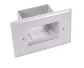 Recessed Low Voltage Cable Plate, Easy Mounts