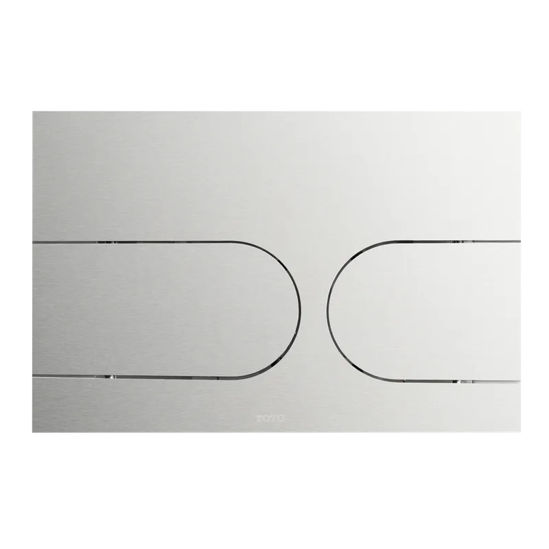 Round Dual-Flush Push Button Plate in Stainless Steel