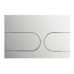 Round Dual-Flush Push Button Plate in Stainless Steel