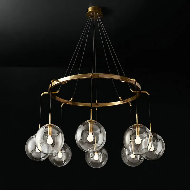 SAVA| Molecule Hall Living Room Restaurant Suspension Light Fixtures Minimalist Design Glass Ball Chandelier