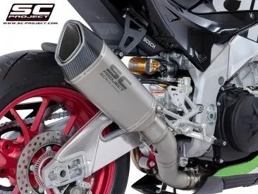 SC-PROJECT APRILIA RSV4 (2018 - 2020) - RF - RR SC1-R Muffler, with carbon fiber end cap, Slip-on Exhaust