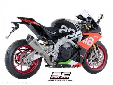 SC-PROJECT APRILIA RSV4 (2018 - 2020) - RF - RR SC1-R Muffler, with carbon fiber end cap, Slip-on Exhaust