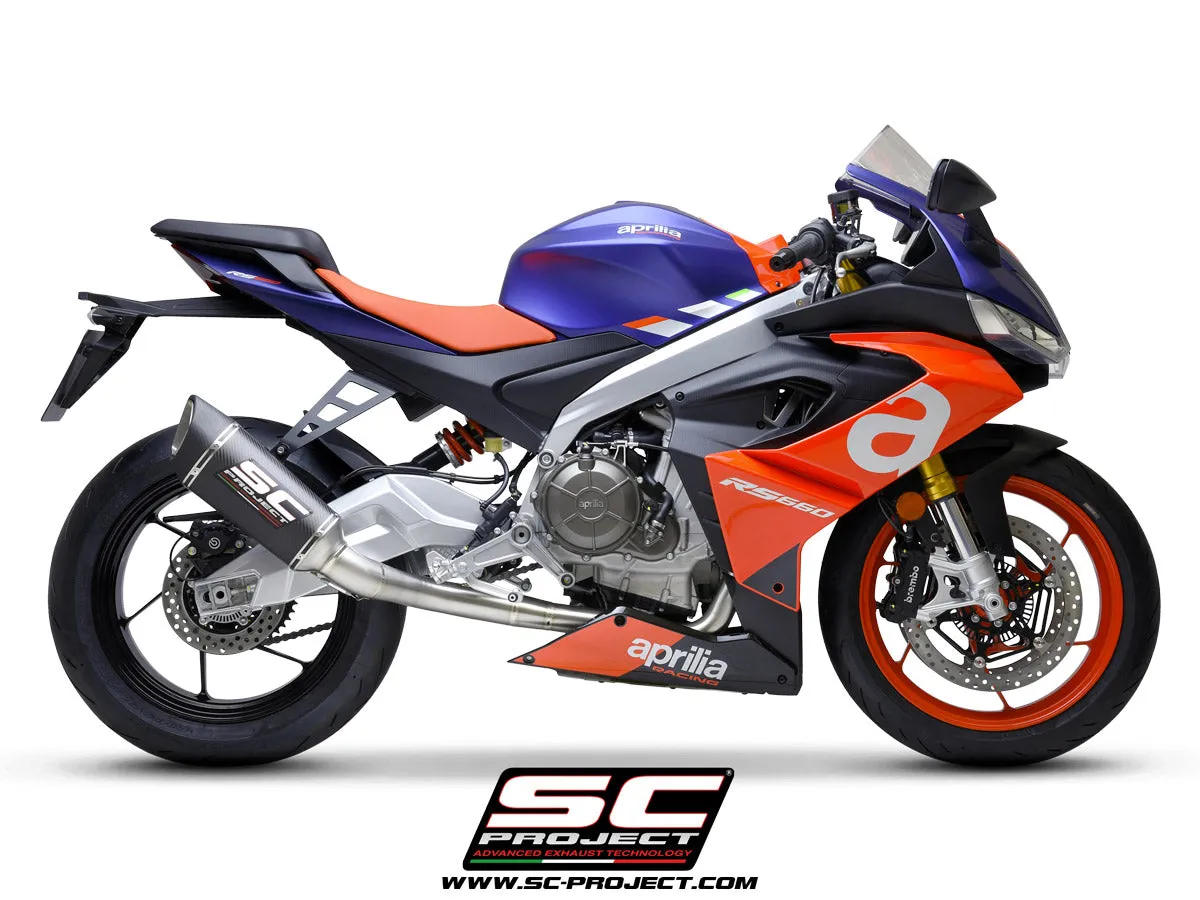 SC-PROJECT RS660 Full exhaust system 2-1 "Trofeo", Titanium, with SC1-R Muffler