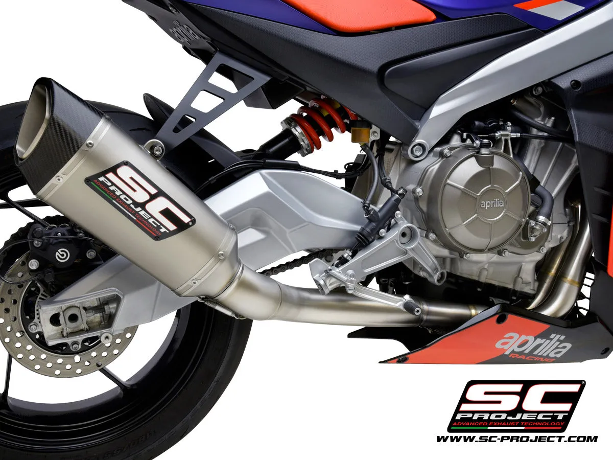 SC-PROJECT RS660 Full exhaust system 2-1 "Trofeo", Titanium, with SC1-R Muffler