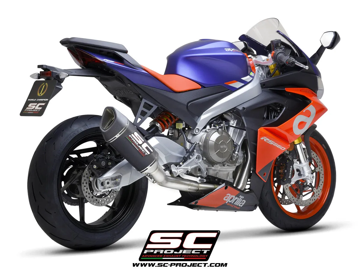 SC-PROJECT RS660 Full exhaust system 2-1 "Trofeo", Titanium, with SC1-R Muffler