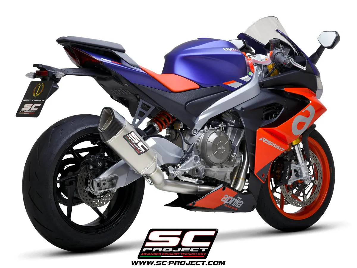 SC-PROJECT RS660 Full exhaust system 2-1 "Trofeo", Titanium, with SC1-R Muffler