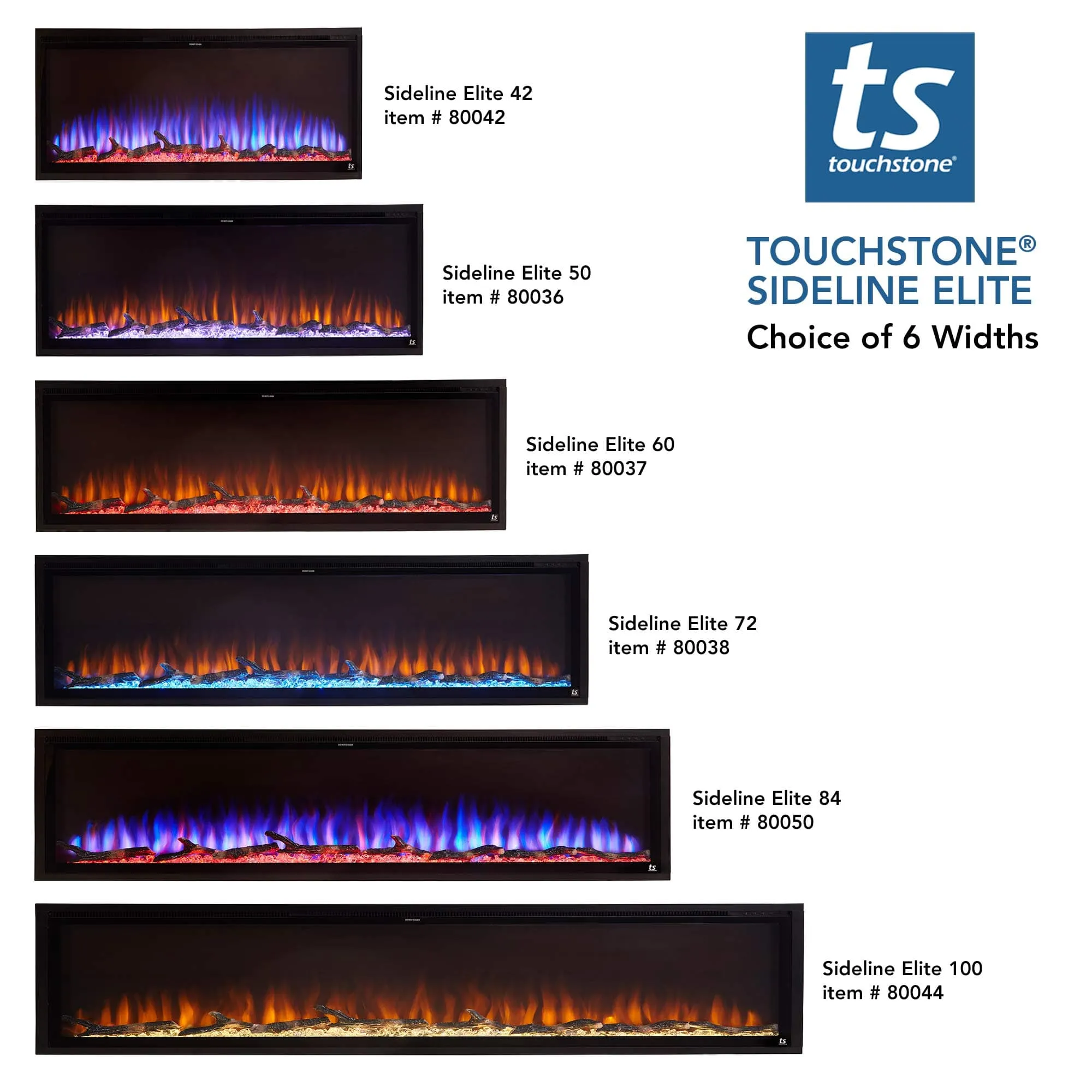 Sideline Elite 50 Inch Refurbished Recessed Electric Fireplace