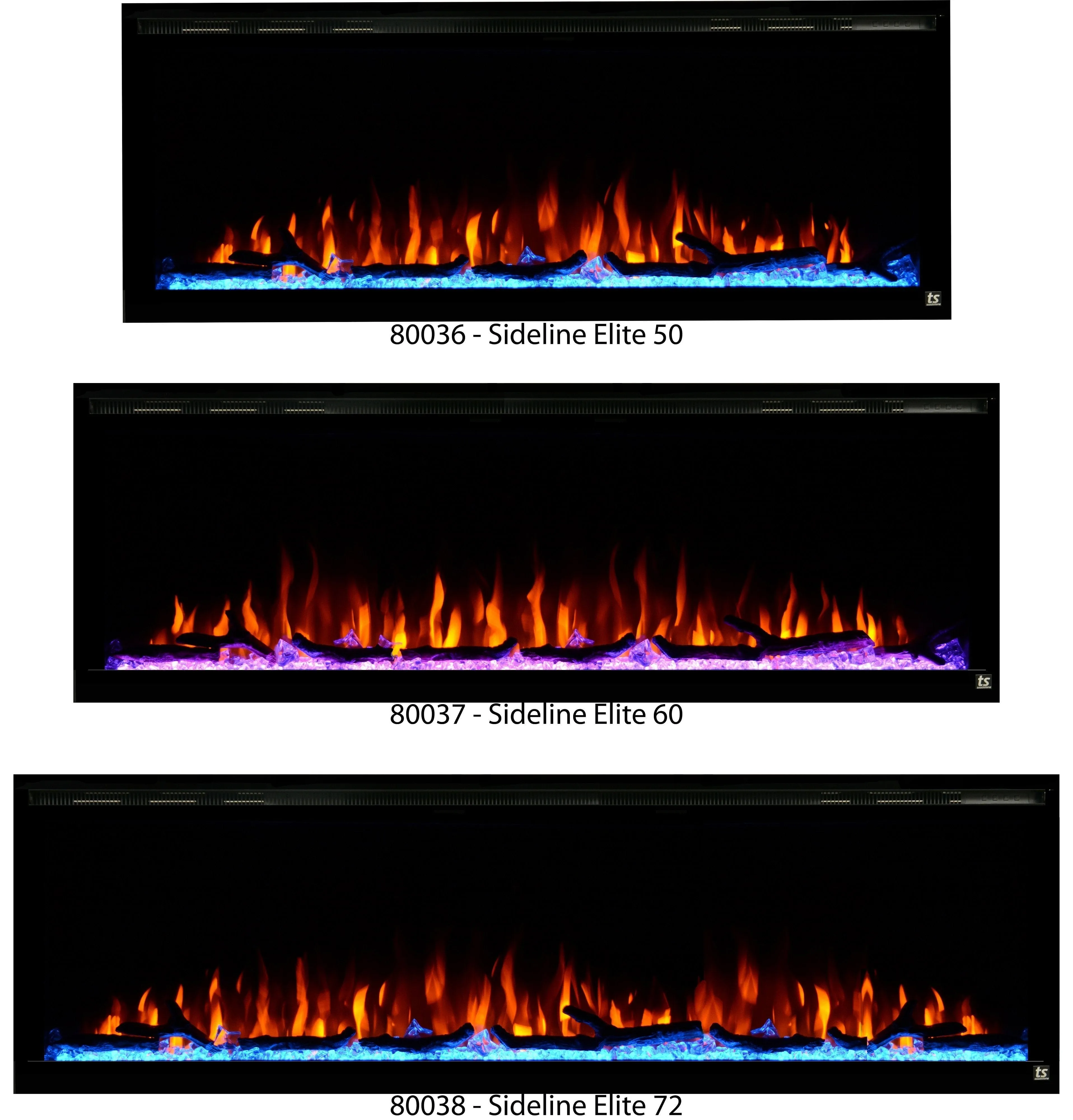 Sideline Elite 72 Inch Refurbished Recessed Electric Fireplace