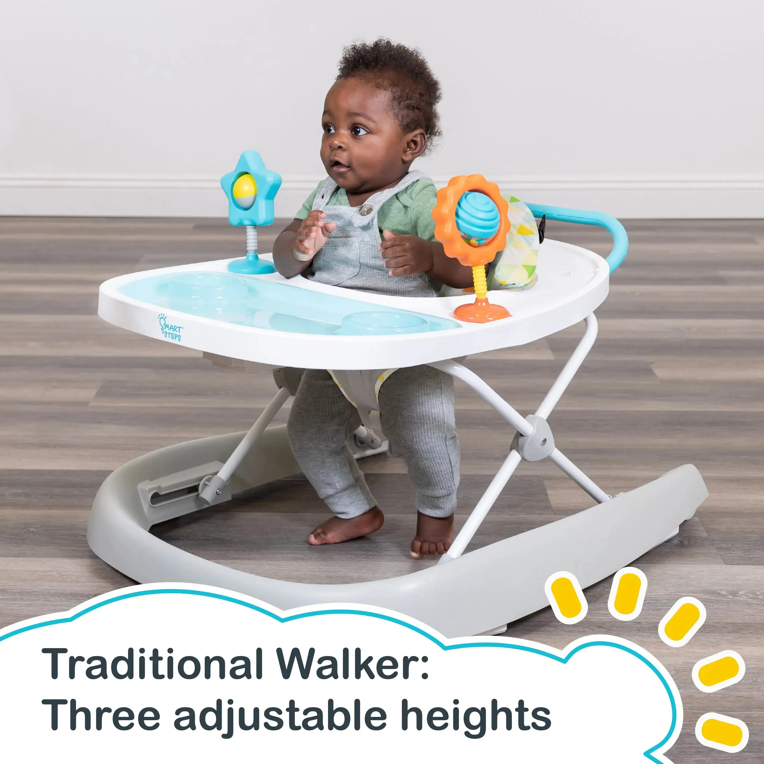 Smart Steps® by Baby Trend Dine N’ Play 3-in-1 Feeding Walker - Harmony Fun