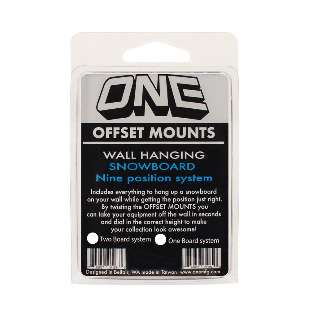 Snowboard Offset Mounts Wall Hanging System / for One Board