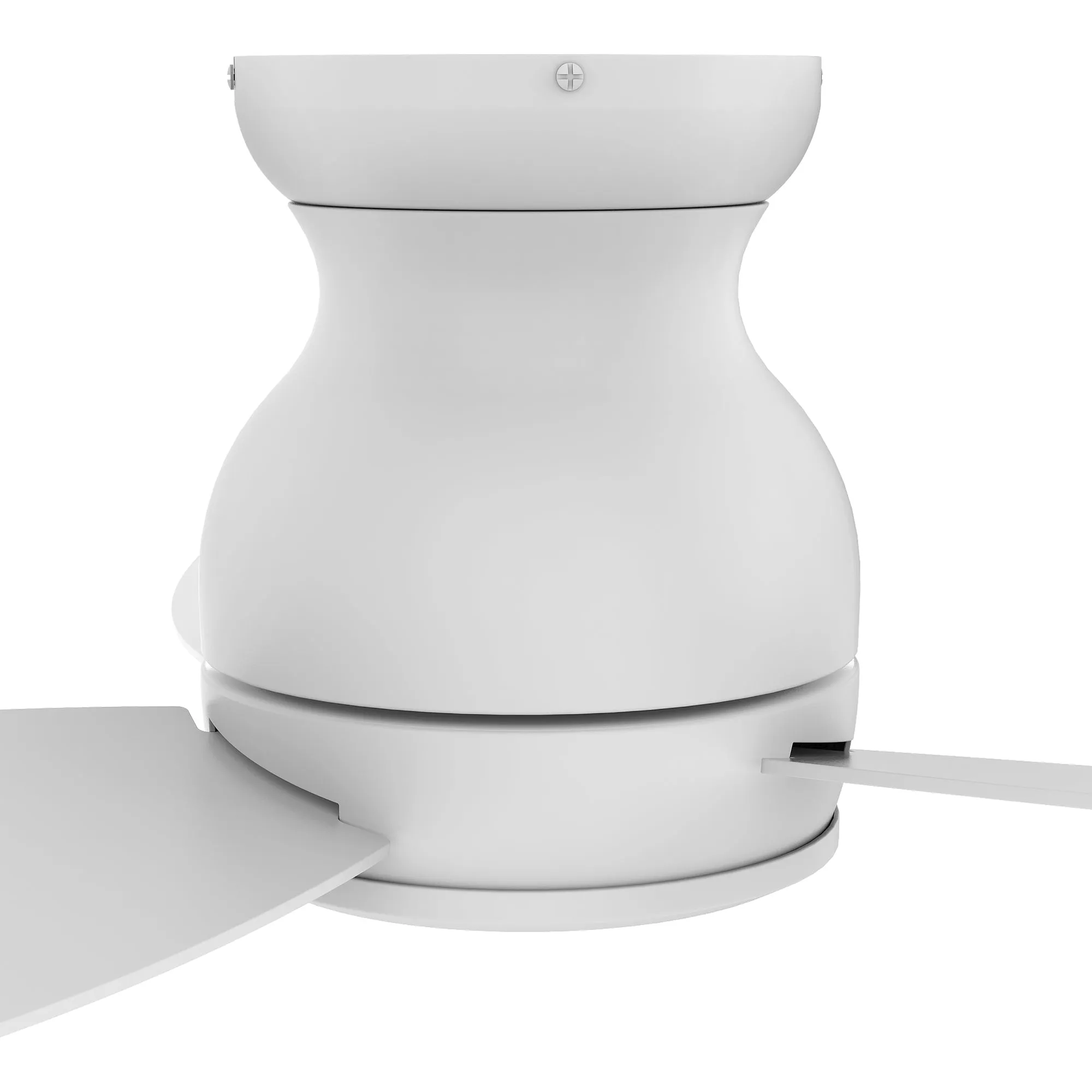 STANLEY 48 inch 3-Blade Flush Mount Ceiling Fan with Remote Control - White/White (No Light)