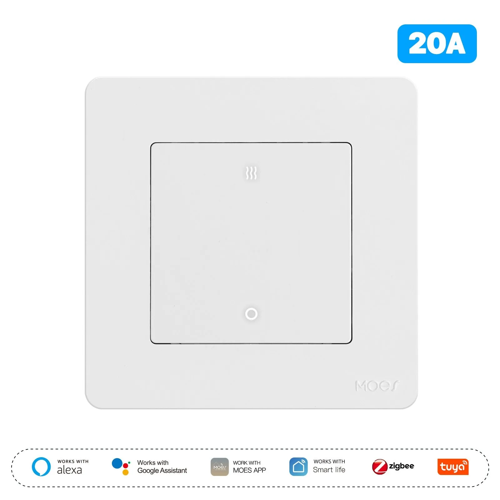 Star Ring ZigBee Smart Heater/AC Switch 20A High Load With Electricity Monitor EU Standard