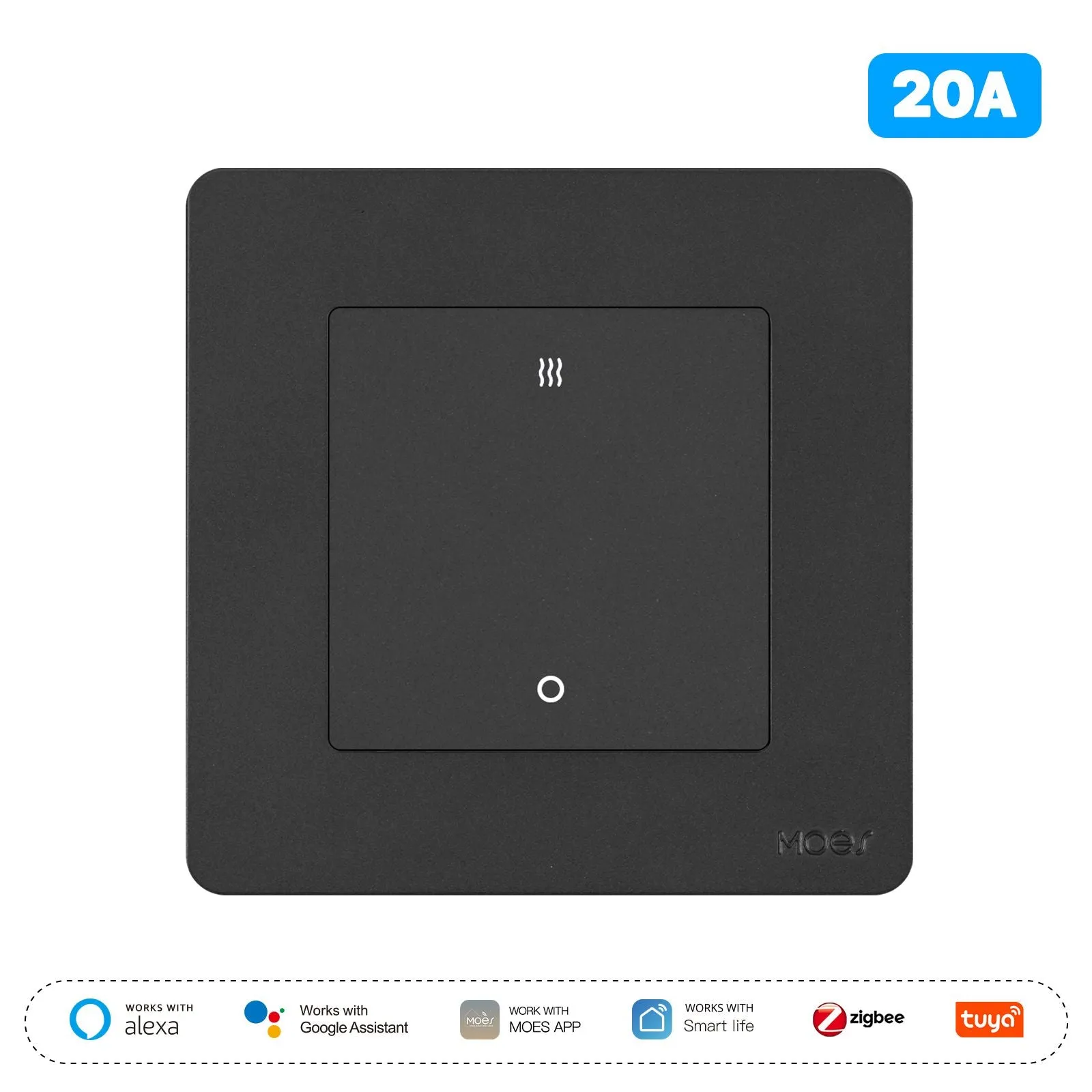Star Ring ZigBee Smart Heater/AC Switch 20A High Load With Electricity Monitor EU Standard