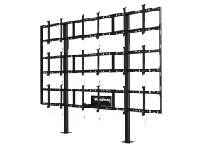 Support sur pied pour mur vidéo de la série Modular en version 3x3 Pour écrans de 46 à 55 pouces
