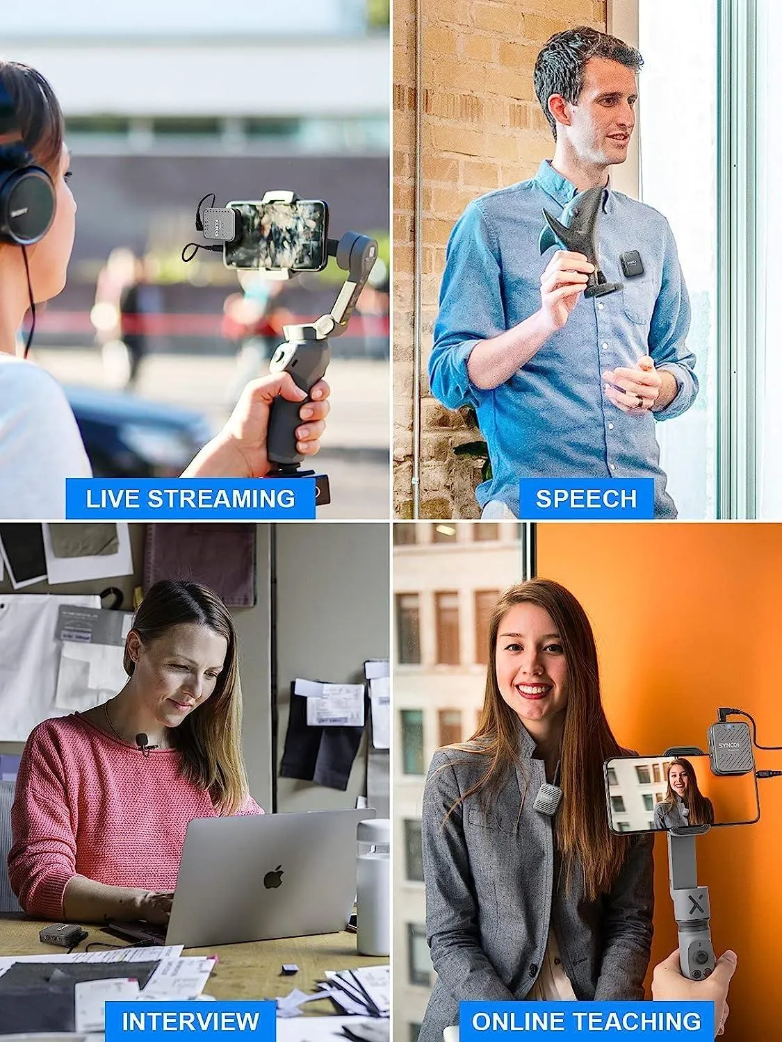 SYNCO (WAir-G1-A1) Ultracompact Digital Wireless Microphone System for Mirrorless/DSLR Cameras (2.4 GHz)