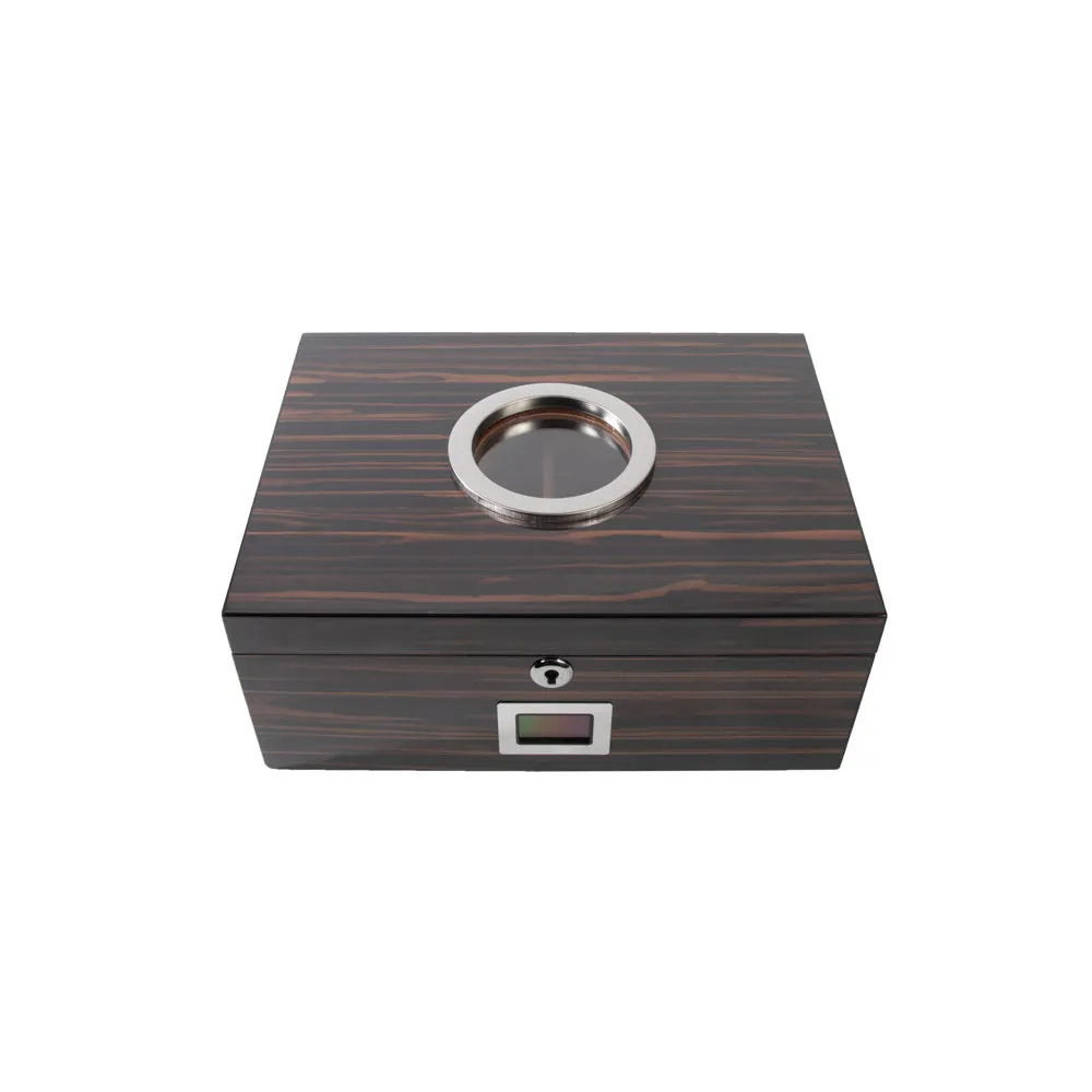 The Colton High Gloss Ebony Cigar Humidor