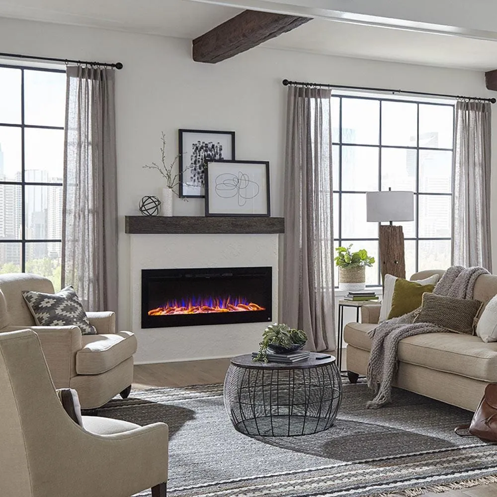 The Sideline 50 Inch Recessed Smart Electric Fireplace 80004