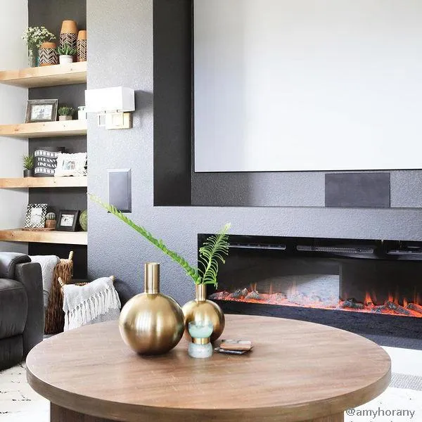 The Sideline 72 Inch Recessed Smart Electric Fireplace 80015