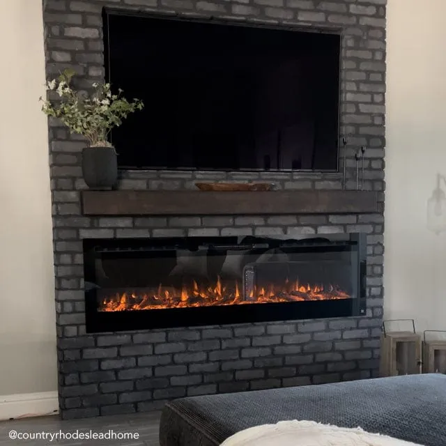 The Sideline 72 Inch Recessed Smart Electric Fireplace 80015