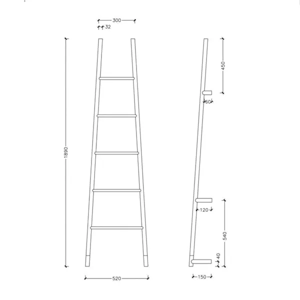 Thermogroup Jeeves Tangent L Heated Towel Rail Chrome 520mm