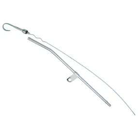Trans-Dapt Engine Oil Dipstick - Solid Tube - Block Mount - 23 in Long - Chrome - Mopar B / RB-Series