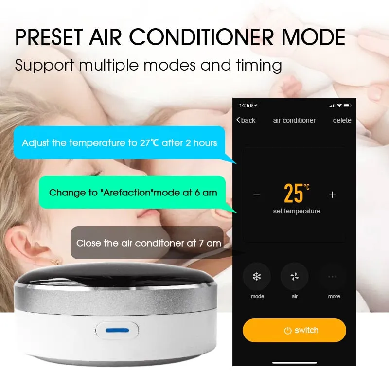 Universal Infrared Smart Home Control Remote Compatible with Google Assistant Alexa Siri