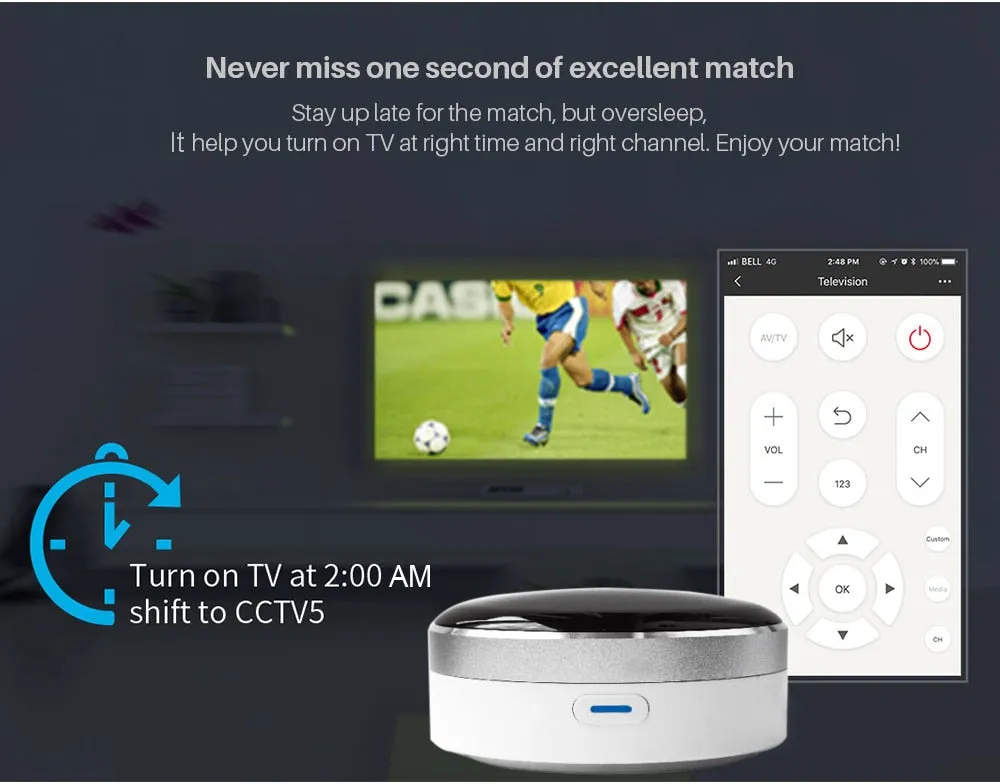 Universal Infrared Smart Home Control Remote Compatible with Google Assistant Alexa Siri