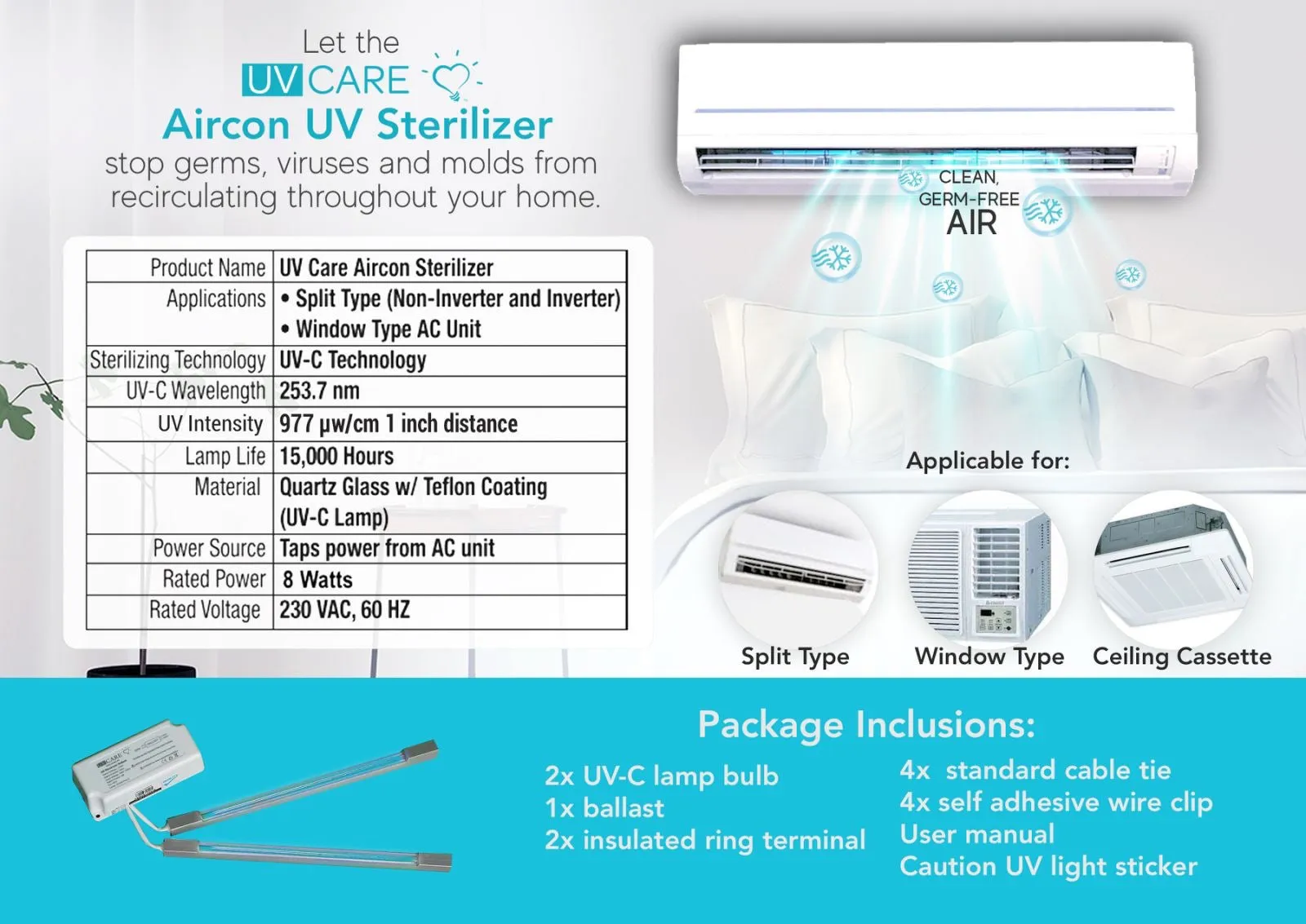 UV Care Aircon UV Sterilizer