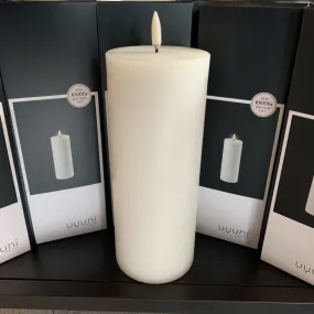 Uyuni Pillar Candle LED White (L)