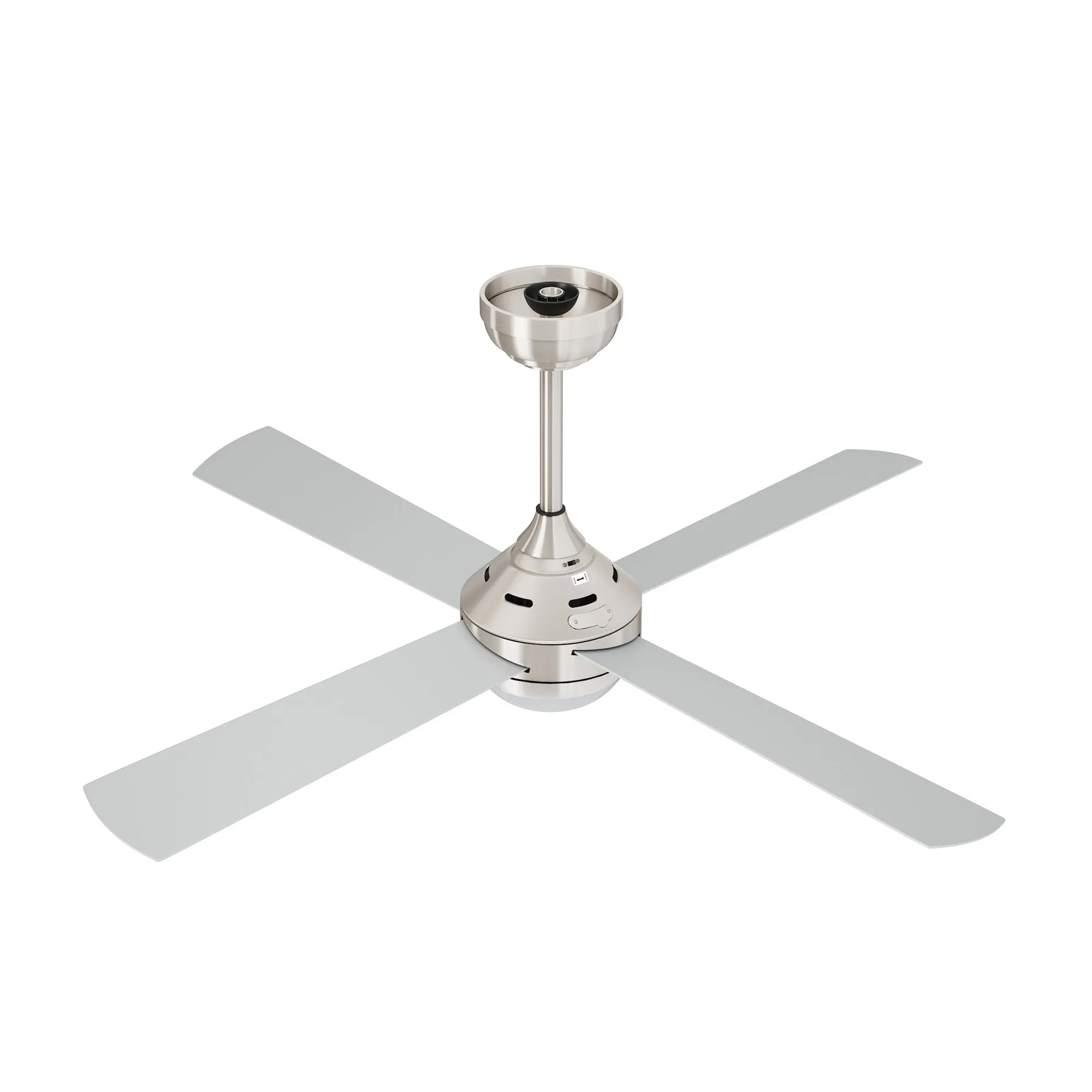 Vevare 52'' Ceiling Fan AC Motor With Light Remote Control Fans 4 Blades Silver