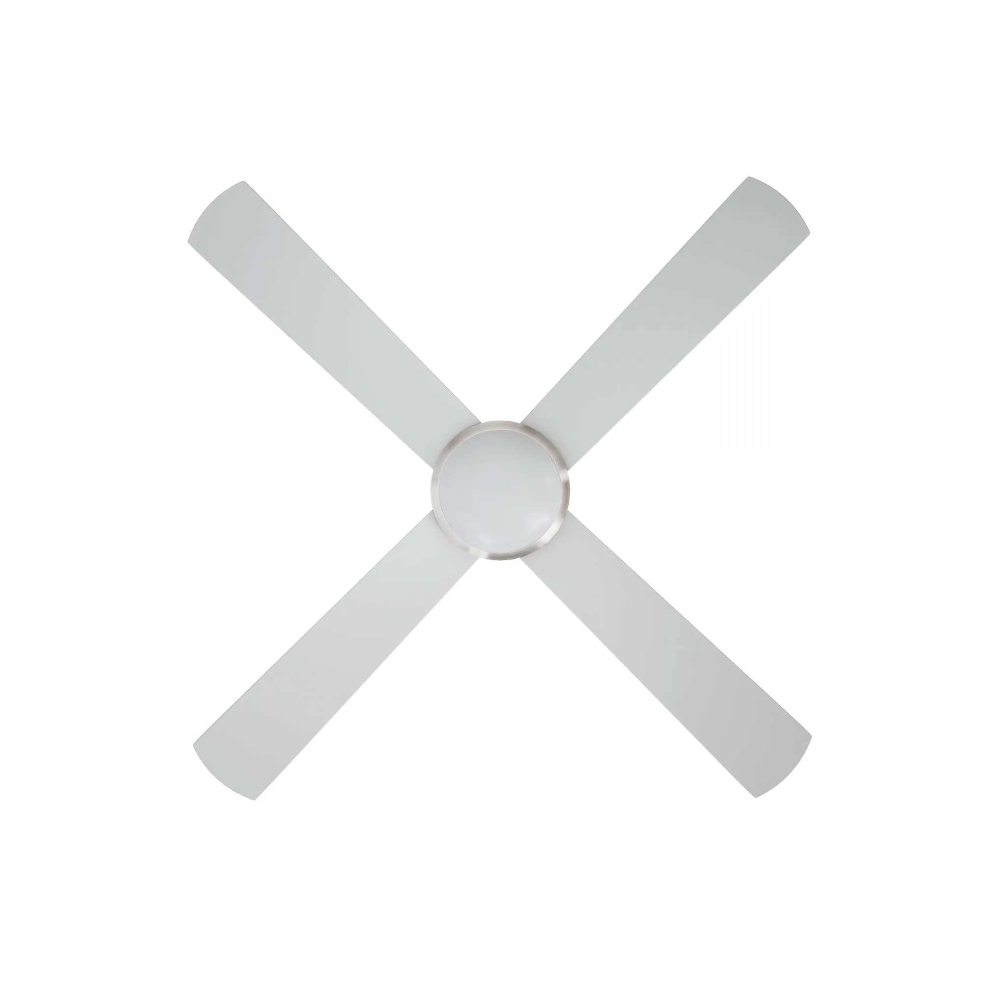 Vevare 52'' Ceiling Fan AC Motor With Light Remote Control Fans 4 Blades Silver