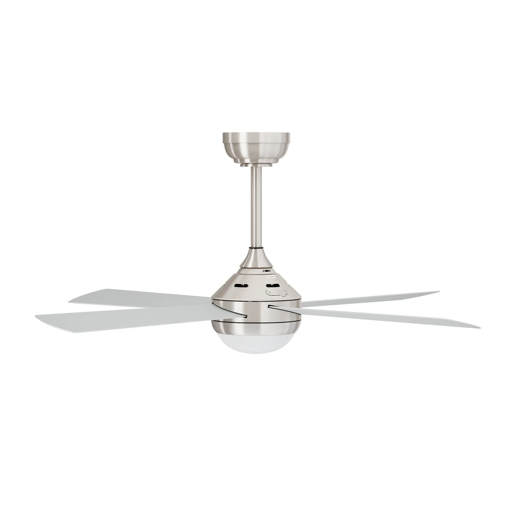 Vevare 52'' Ceiling Fan AC Motor With Light Remote Control Fans 4 Blades Silver
