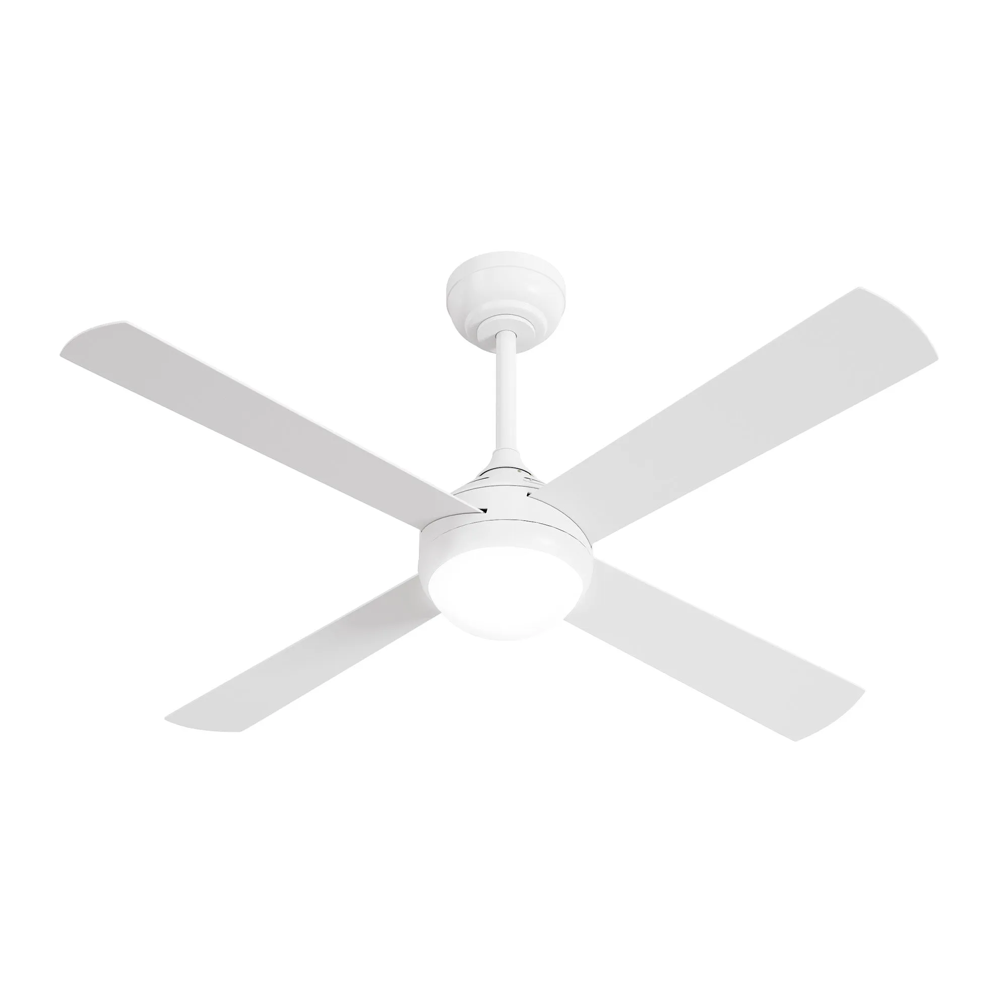 Vevare 52'' Ceiling Fan AC Motor With Light Remote Control Fans 4 Blades White
