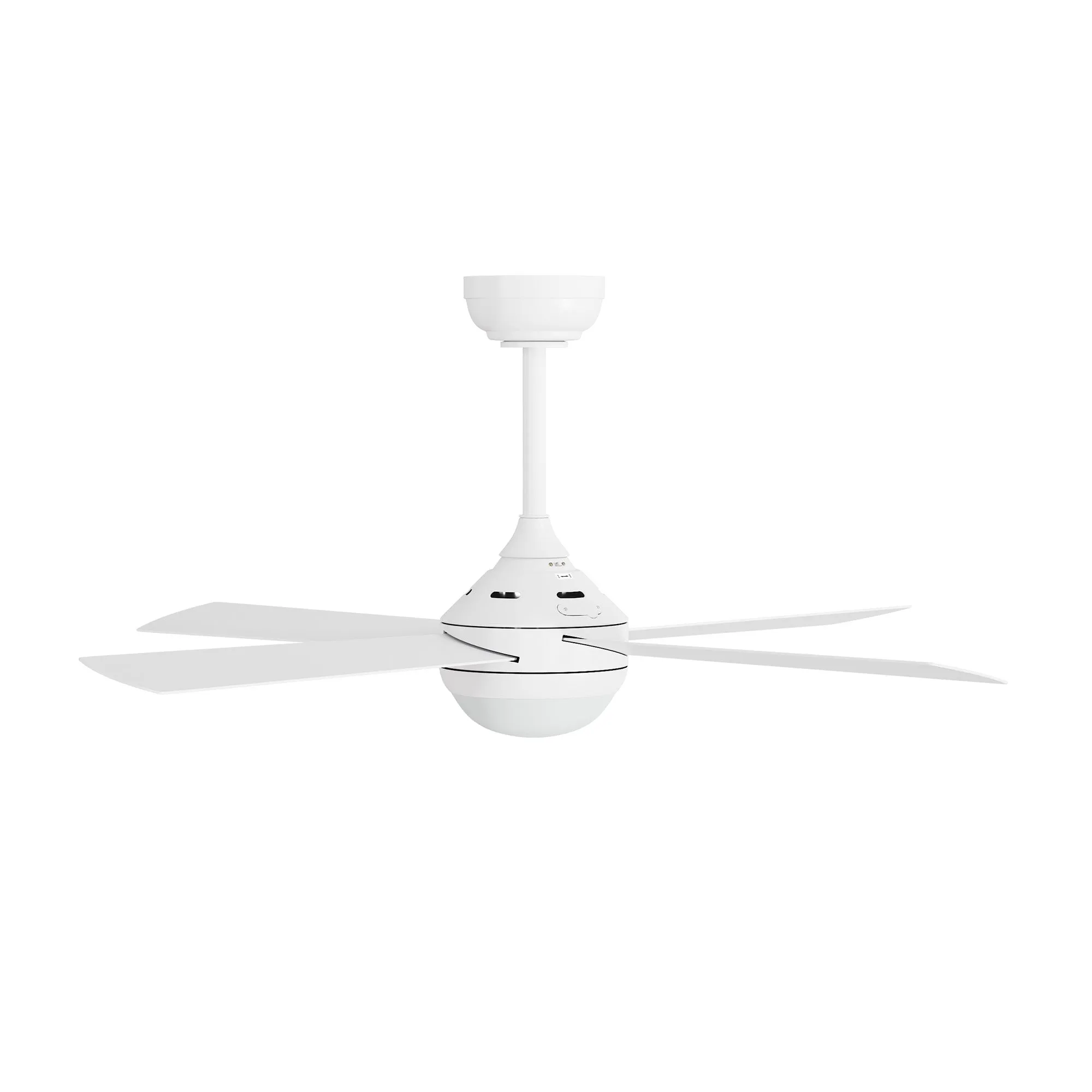 Vevare 52'' Ceiling Fan AC Motor With Light Remote Control Fans 4 Blades White
