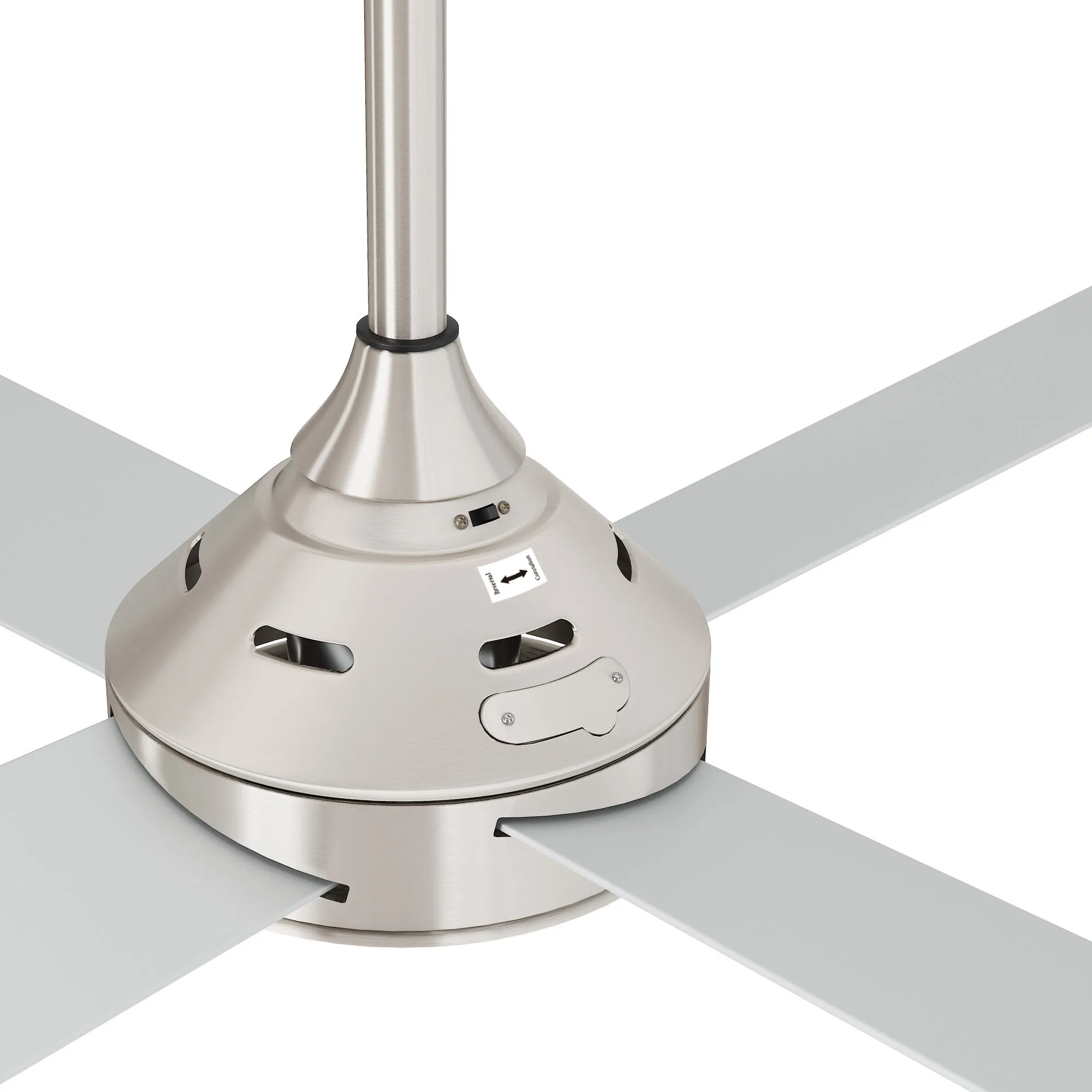 Vevare 52'' Ceiling Fan AC Motor with Remote Control Timer 4 Blades Fans Silver