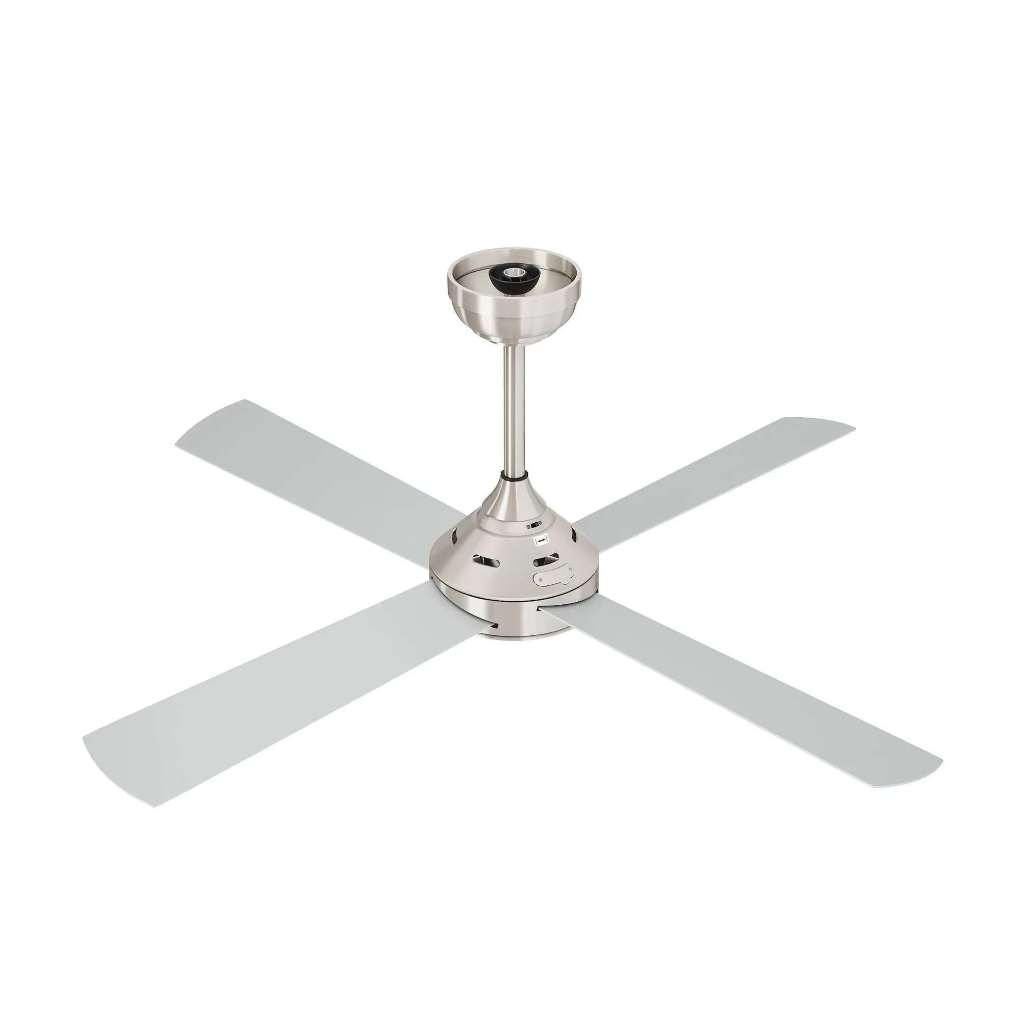 Vevare 52'' Ceiling Fan AC Motor with Remote Control Timer 4 Blades Fans Silver