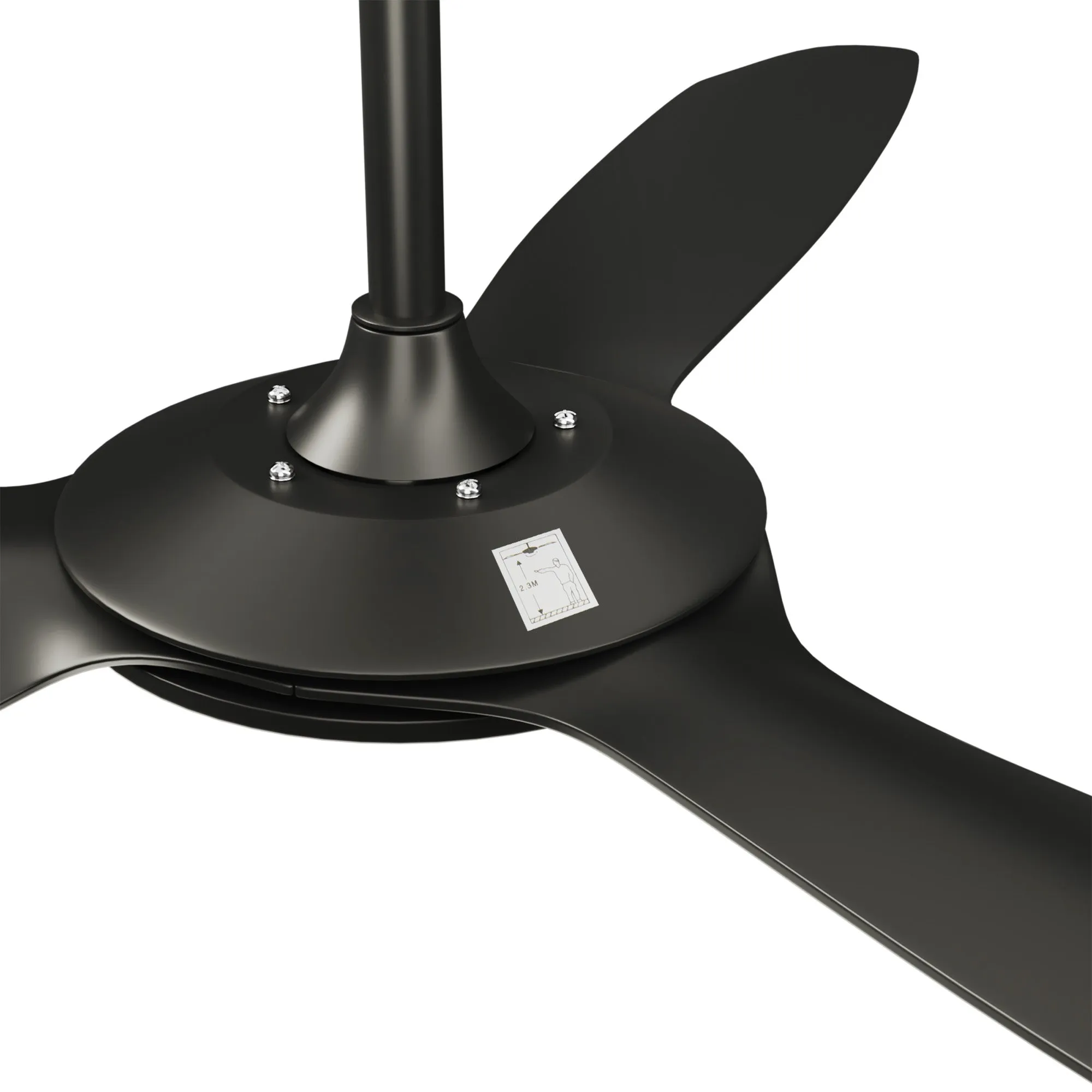 Vevare 52'' Ceiling Fan DC Motor 3 ABS Blades with Remote Control Timer Black