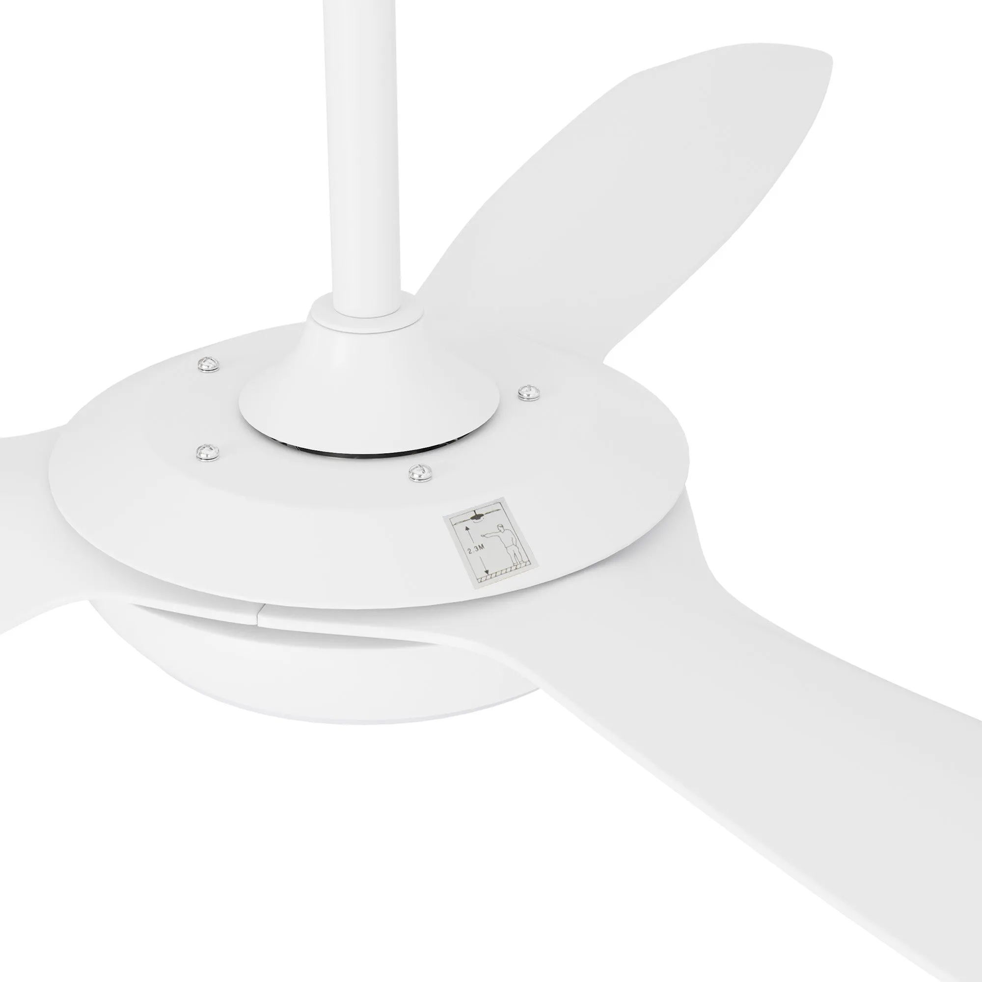 Vevare 52" Ceiling Fan DC Motor With Light Remote Control 5 Speed Fans White