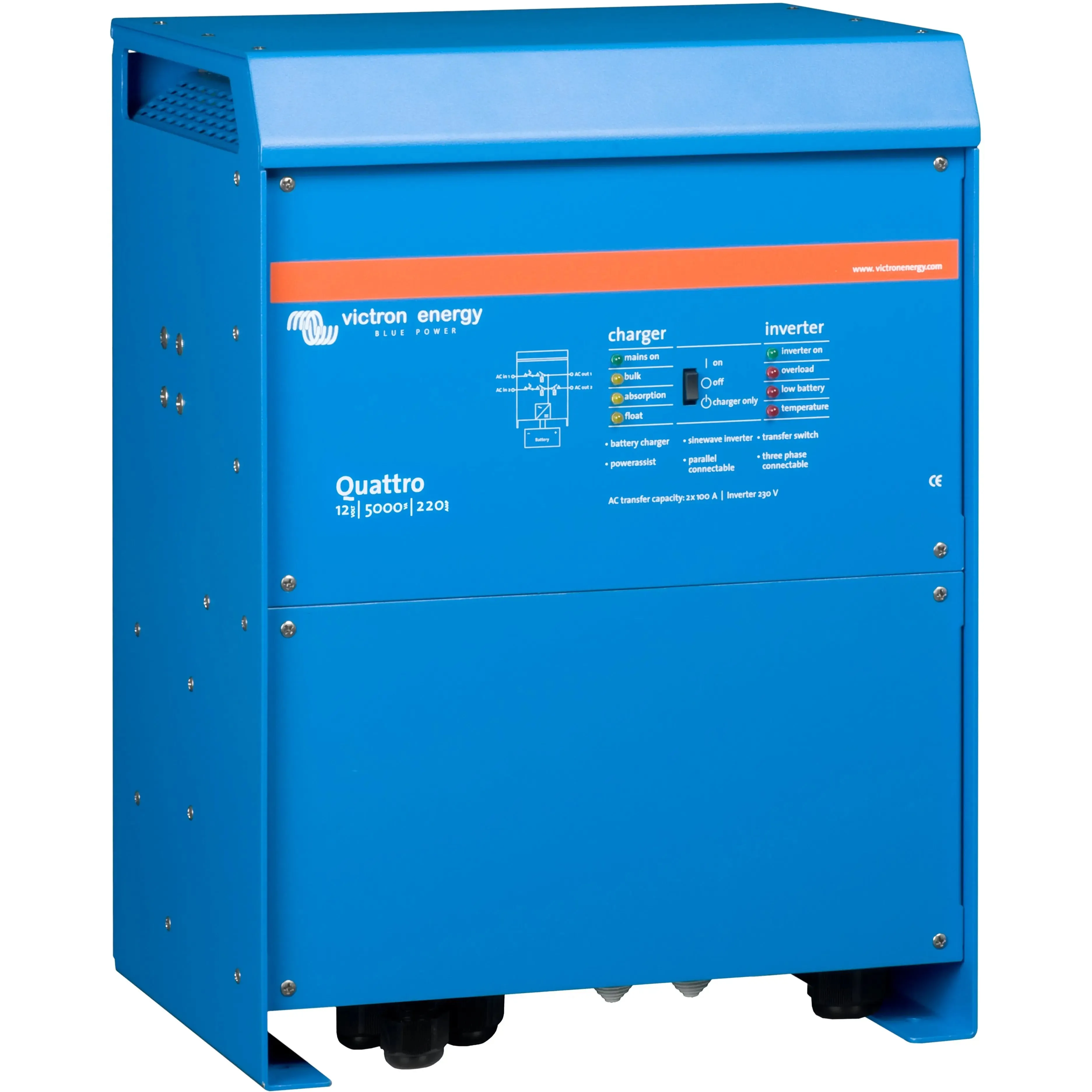 Victron Quattro 5000VA 12V 230VAC Inverter/Charger [EU Model]