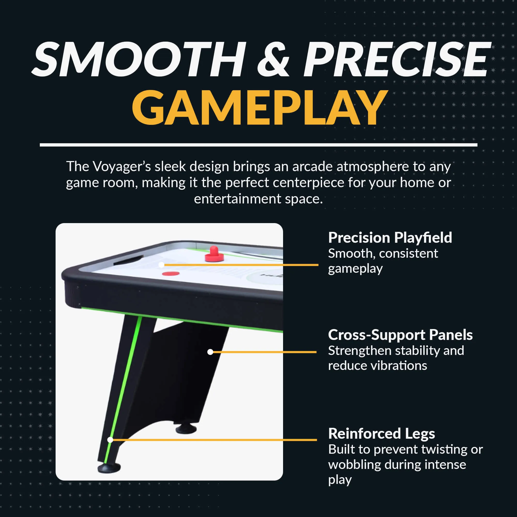 Voyager 5-ft Air Hockey Table with LED Scoring