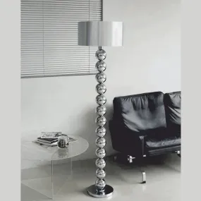 Wooden Twist Cilindrico Design Modern Round Shape Aluminum Floor Lamp with Soft Fabric Shade Stylish Ambient Lighting