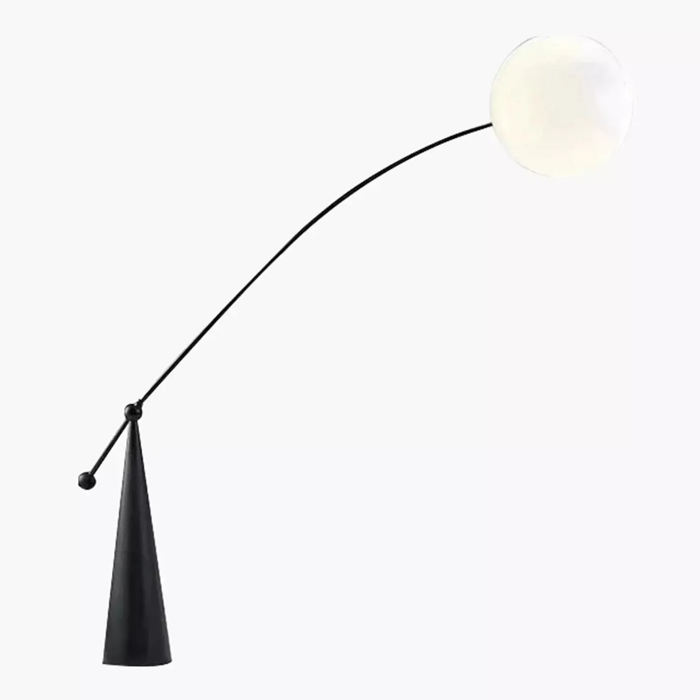 Wooden Twist Rope Rise Moon Shape Metal Floor Lamp Modern Rustic Home Decor Lighting