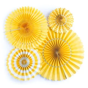 Yellow Mix Decorative Party Fans