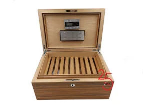 Zebra Pattern Wood 150  Cigar Capacity Humidor