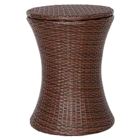 ZENY™ Cool Bar Rattan Style Outdoor Patio Pool Cooler Table Adjustable Height with Ice Bucket