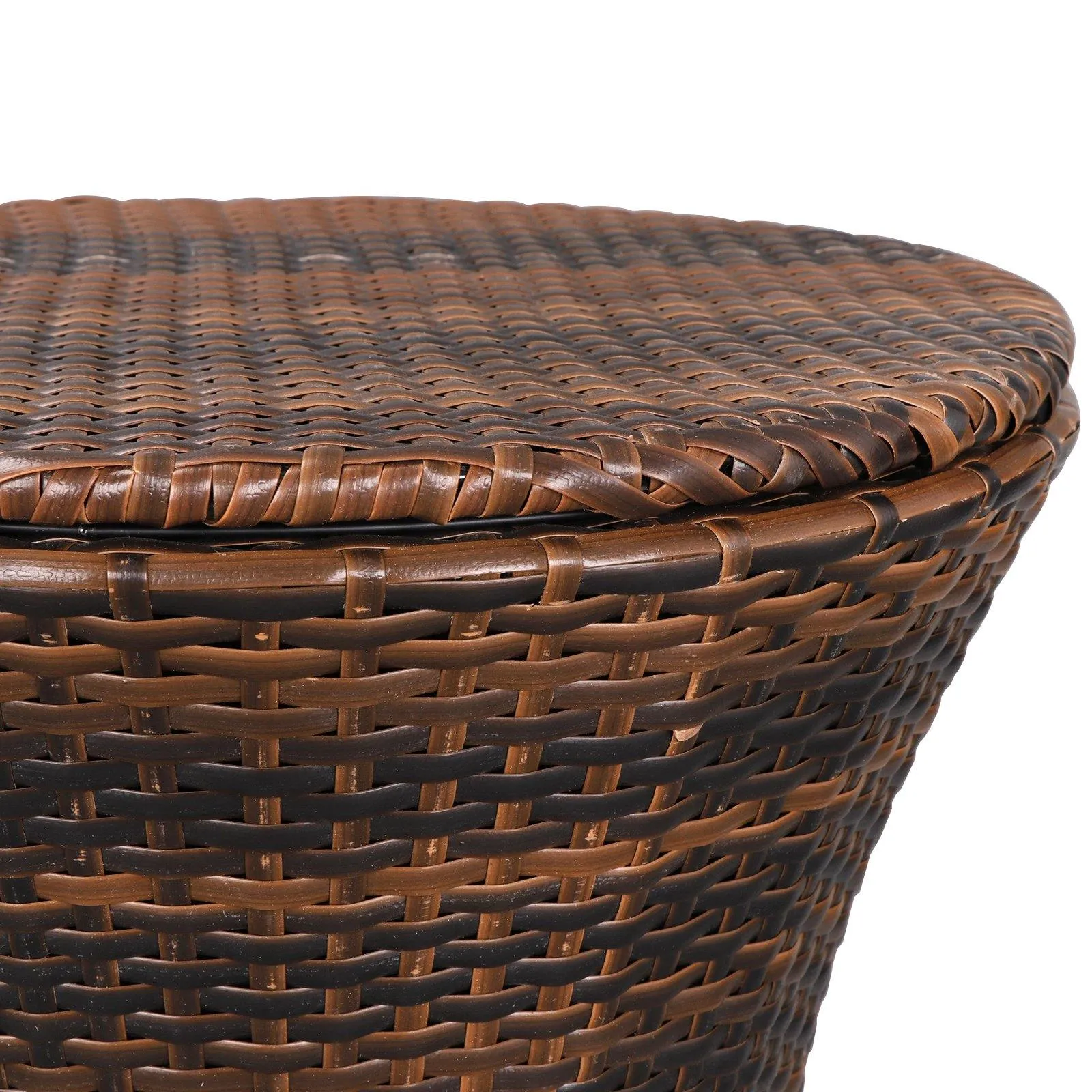 ZENY™ Cool Bar Rattan Style Outdoor Patio Pool Cooler Table Adjustable Height with Ice Bucket