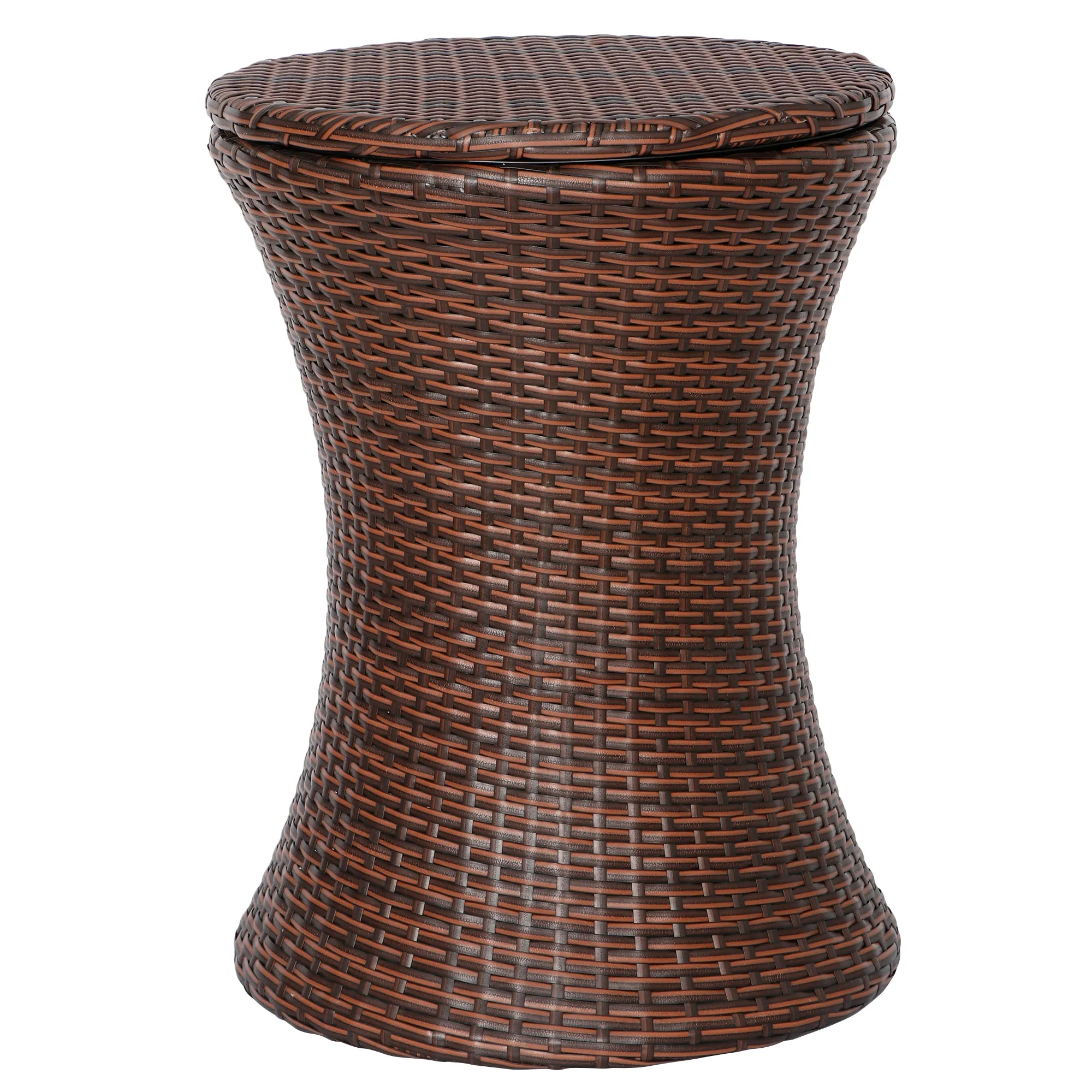 ZENY™ Cool Bar Rattan Style Outdoor Patio Pool Cooler Table Adjustable Height with Ice Bucket